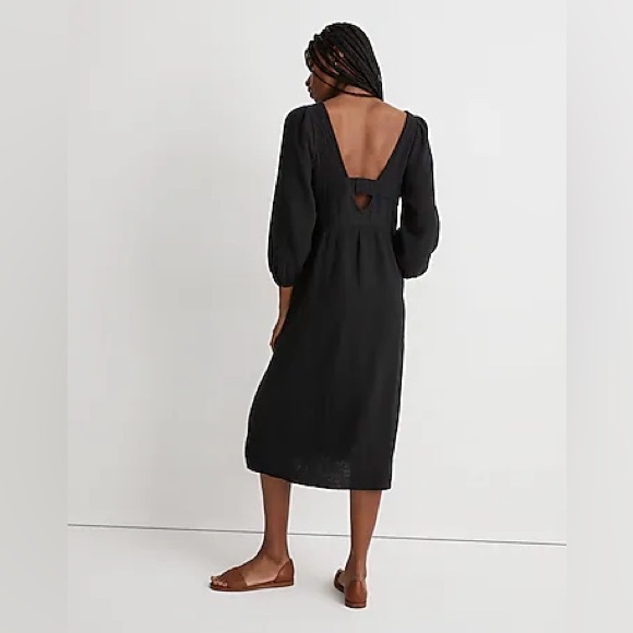 Madewell Lightspun V-neck Midi Dress Size S - Picture 2 of 6